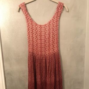 cute red and white ombré dress